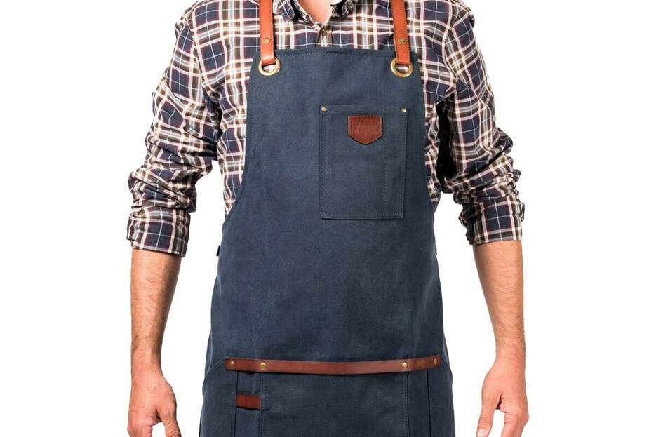 Tablier n° 547 cuir bleu marine Tablier n° 547 cuir bleu marine