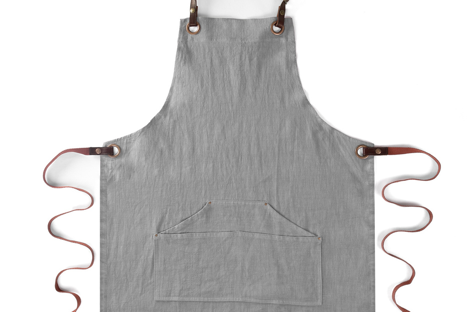 Tablier n°137 en lin gris Tablier n°137 en lin gris