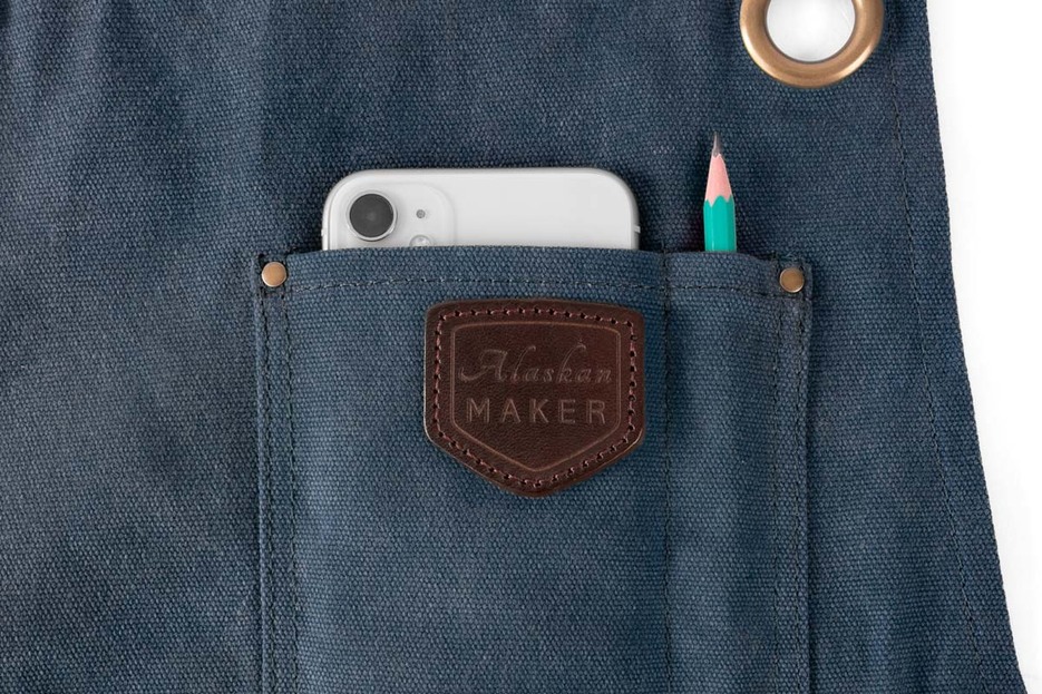 Tablier n° 547 cuir bleu marine Tablier n° 547 cuir bleu marine