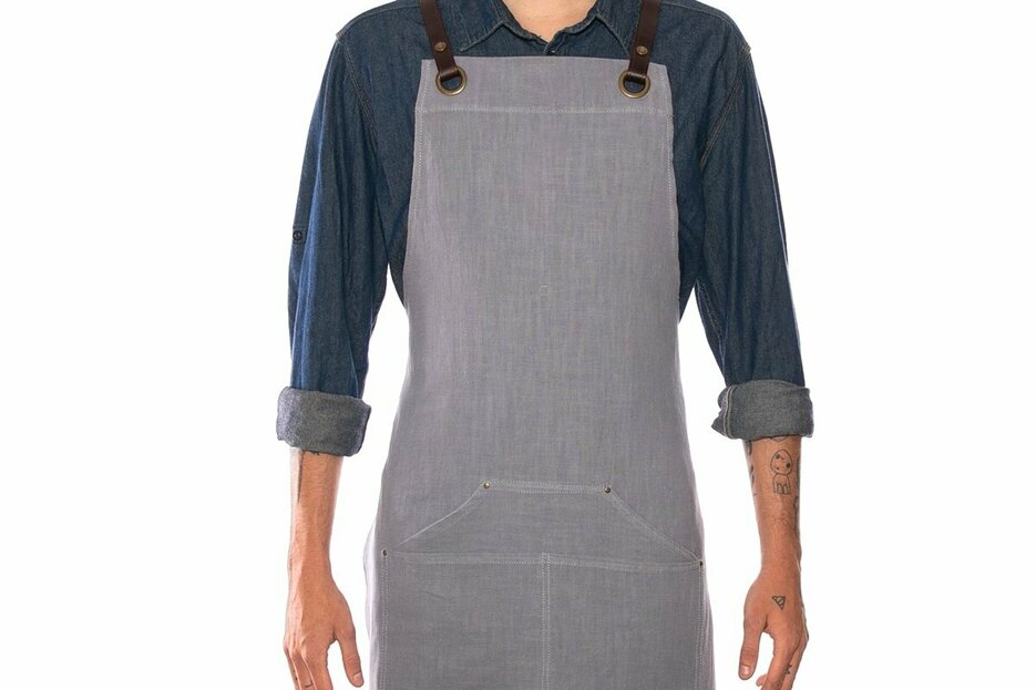 Tablier n°137 en lin gris Tablier n°137 en lin gris