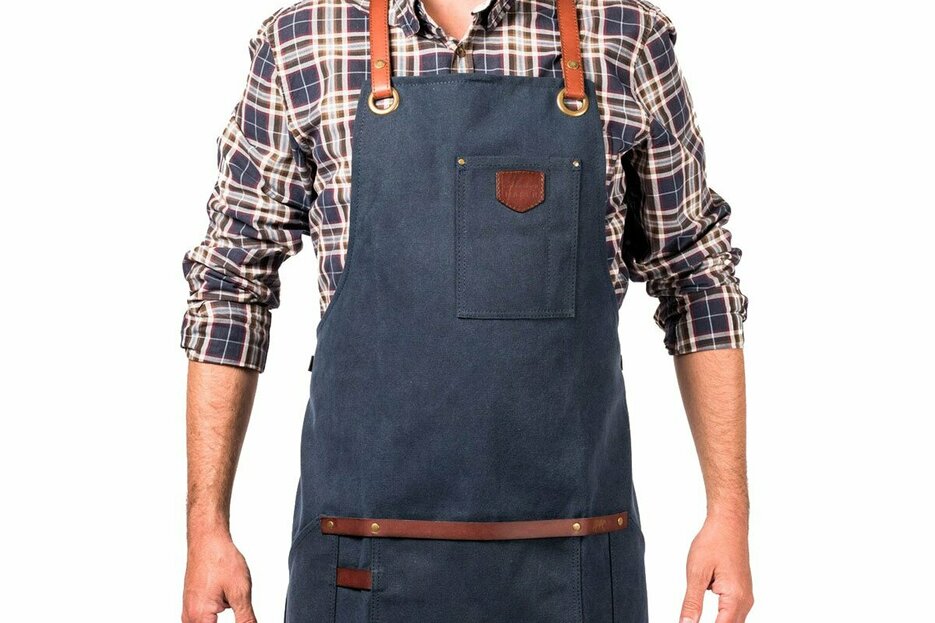 Tablier n° 547 cuir bleu marine Tablier n° 547 cuir bleu marine