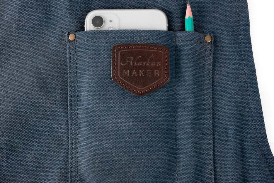 Tablier n° 547 cuir bleu marine Tablier n° 547 cuir bleu marine