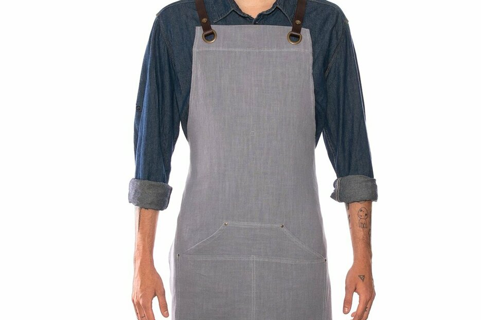 Tablier n°137 en lin gris Tablier n°137 en lin gris