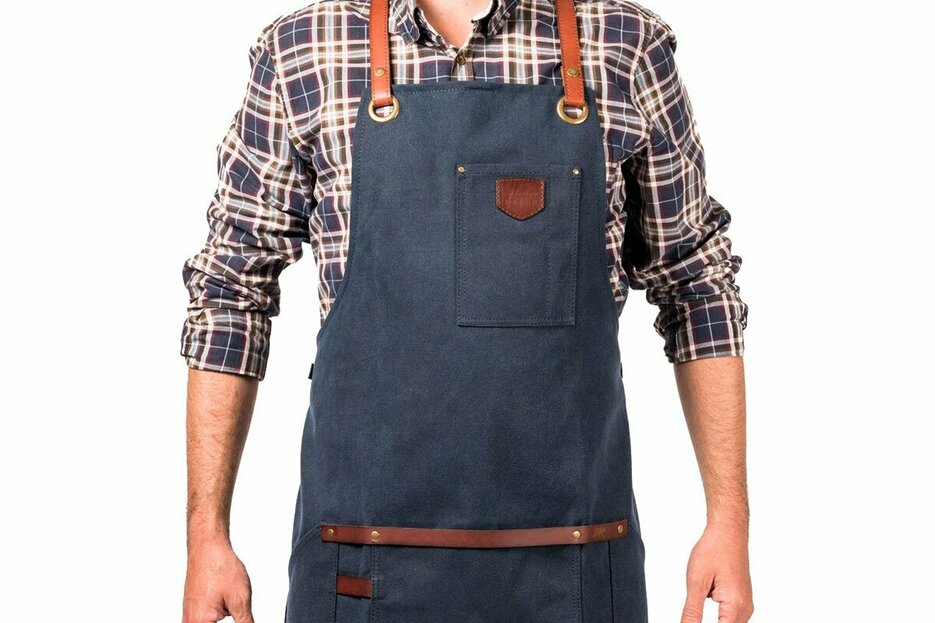 Tablier n° 547 cuir bleu marine Tablier n° 547 cuir bleu marine