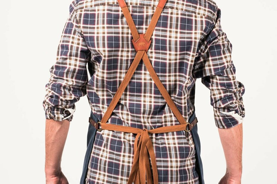 Tablier n° 547 cuir bleu marine Tablier n° 547 cuir bleu marine