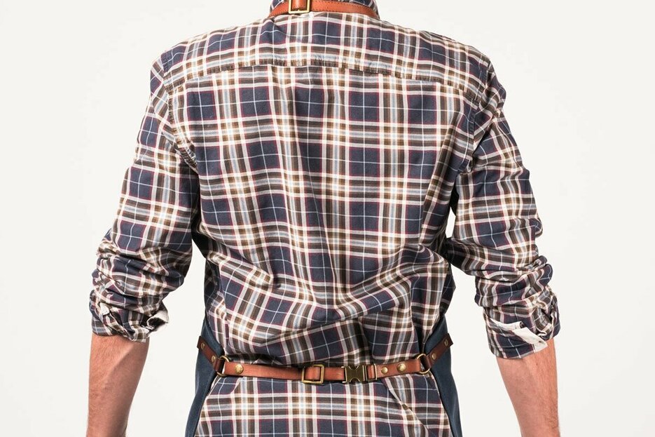 Tablier n° 547 cuir bleu marine Tablier n° 547 cuir bleu marine