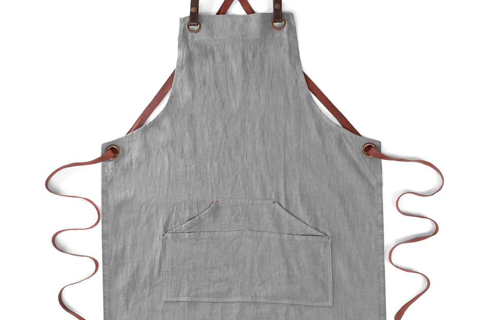 Tablier n°137 en lin gris Tablier n°137 en lin gris