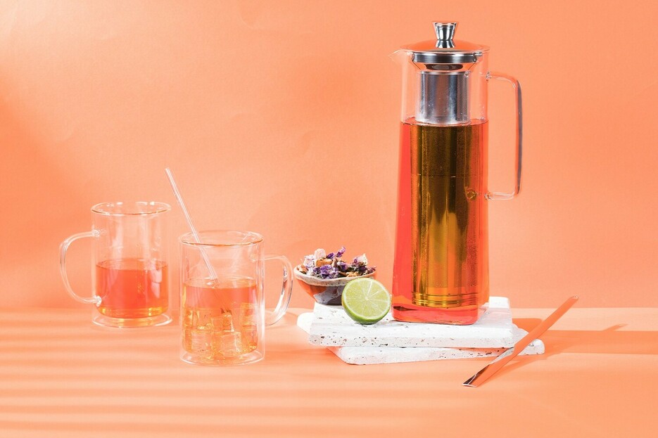 Cristel théière en verre allongée avec filtre dévissable Cristel théière en verre allongée avec filtre dévissable