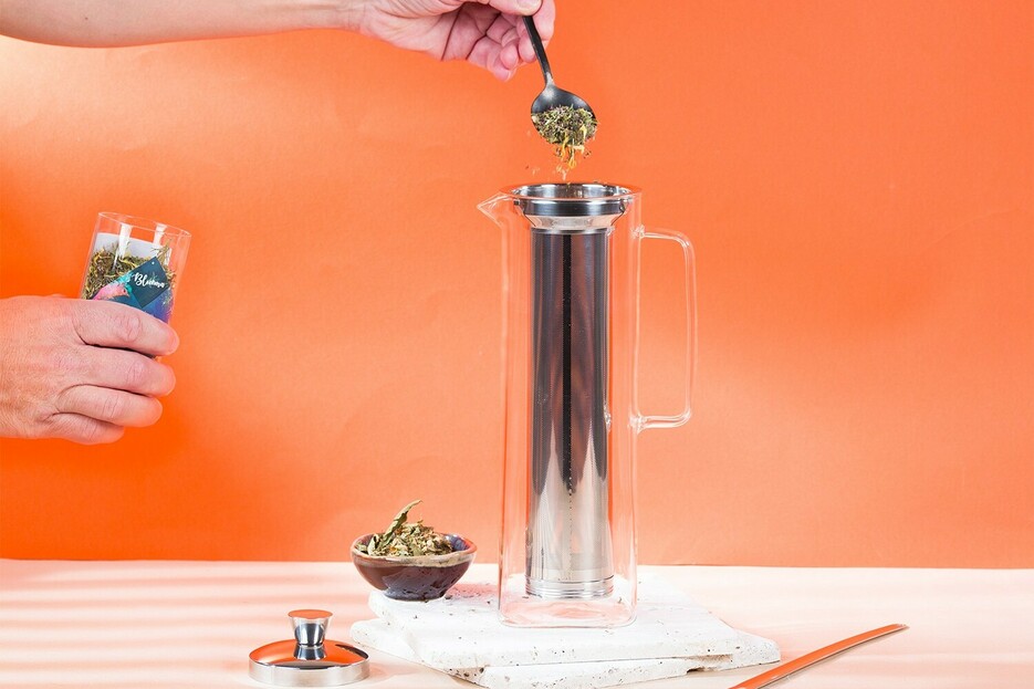 Cristel théière en verre allongée avec filtre dévissable Cristel théière en verre allongée avec filtre dévissable