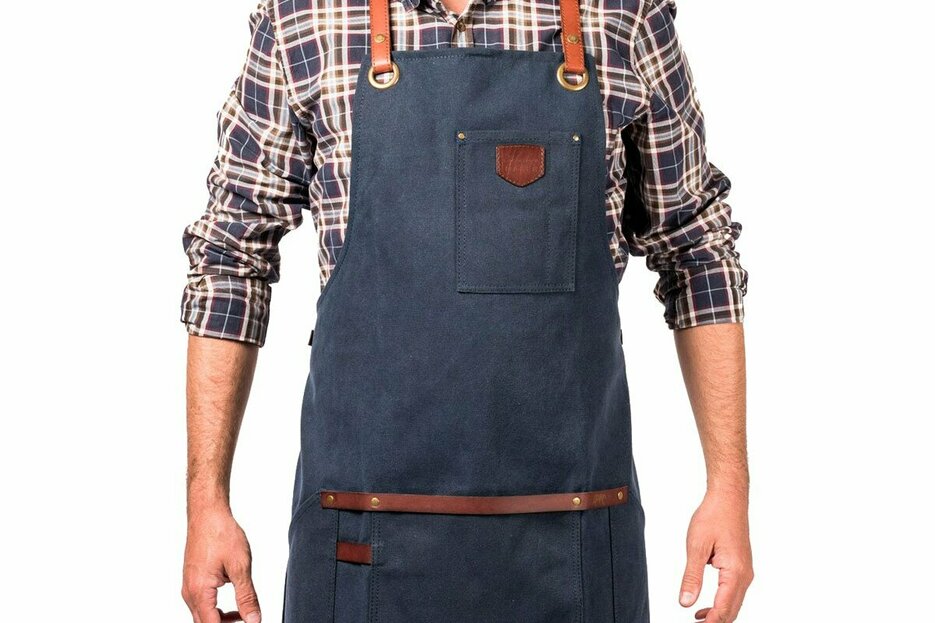 Alaskan Maker Tablier n° 547 cuir bleu marine Alaskan Maker Tablier n° 547 cuir bleu marine