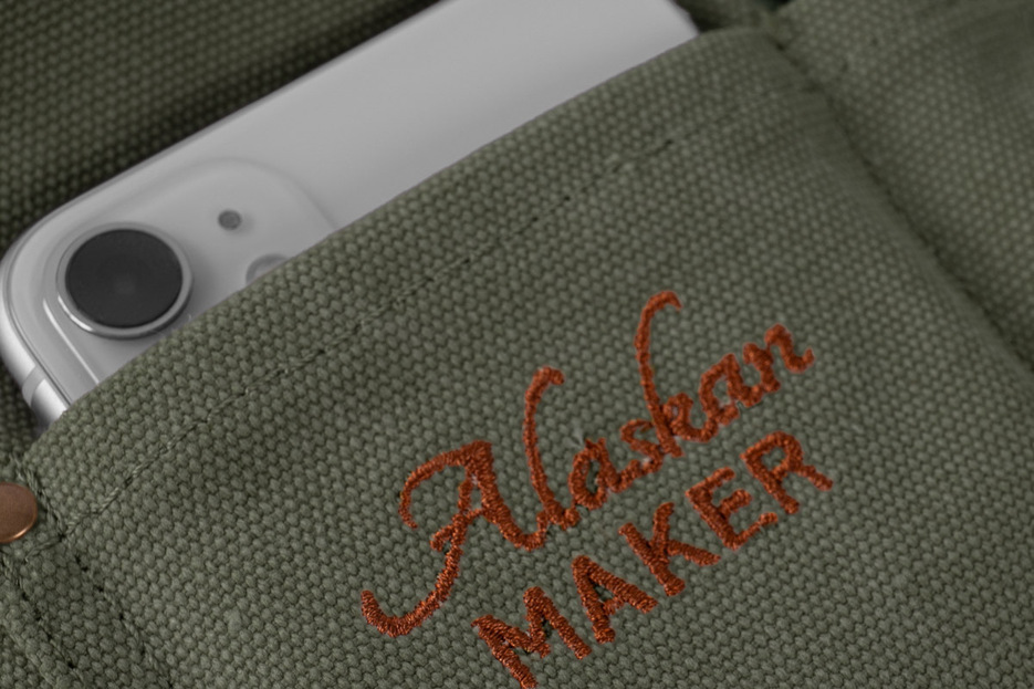 Alaskan Maker Tablier N°325 vert olive Alaskan Maker Tablier N°325 vert olive
