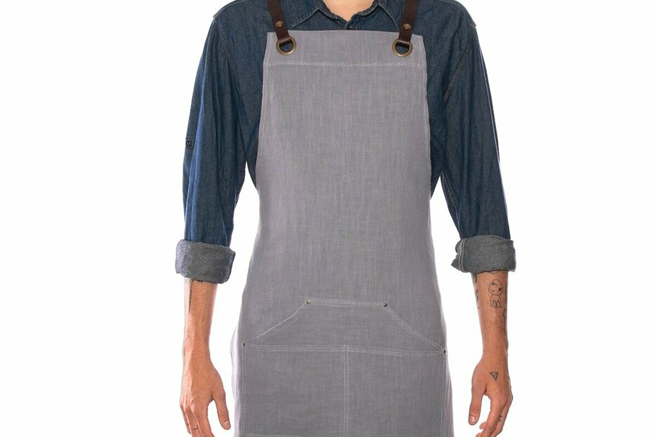 Alaskan Maker Tablier n°137 en lin gris Alaskan Maker Tablier n°137 en lin gris