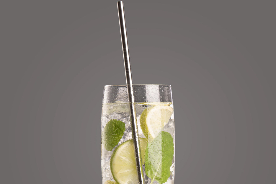 VACUVIN Pailles réutilisables en acier brossé et brosse VACUVIN Pailles réutilisables en acier brossé et brosse